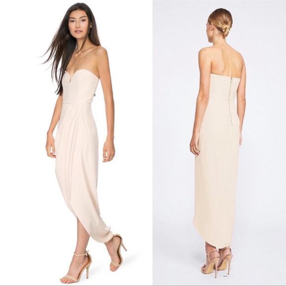 Shona Joy Strapless Cream Maxi Dress - Picture 8 of 8